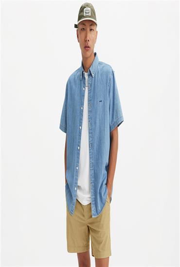 SS SHIRT - ELI MEDIUM BLUE WASH